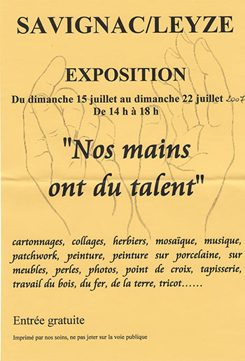 « Nos mains ont du talent », Savignac (47)
