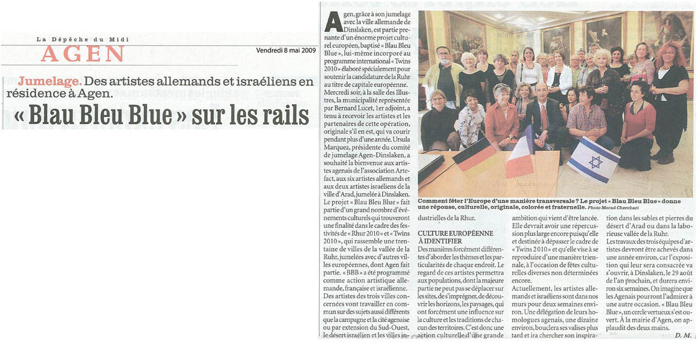 Première partie du projet Blau, Bleu, Blue, Agen (47)