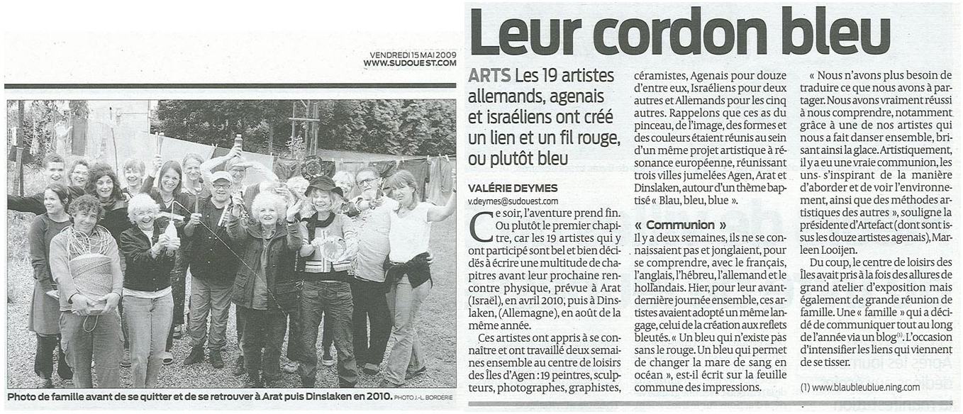 Première partie du projet Blau, Bleu, Blue, Agen (47)